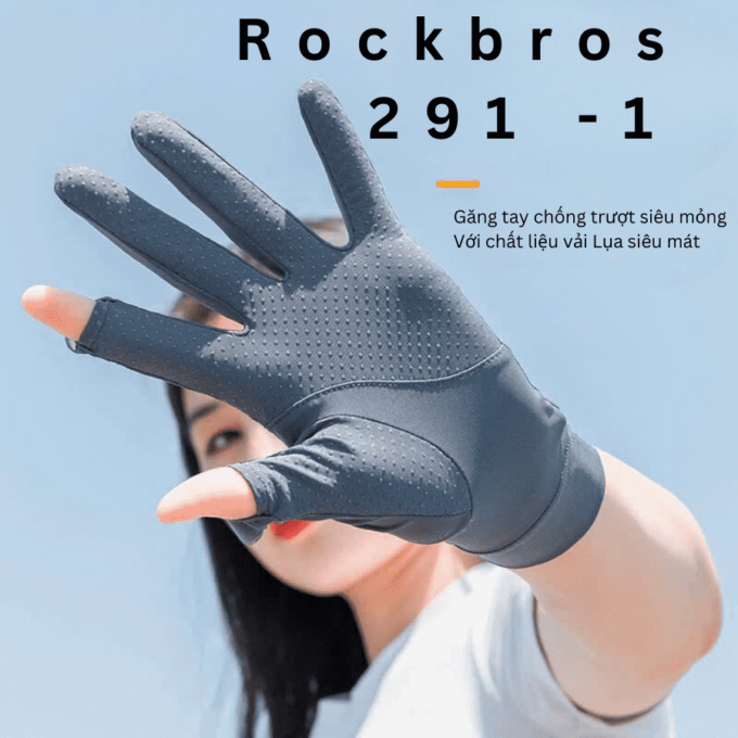 Găng tay chống trượt - chống nắng Rockbros 291-1