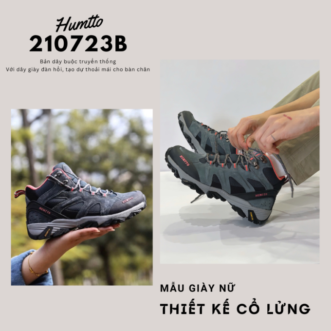 Giày leo núi cổ lửng nữ Humtto 210723B-2
