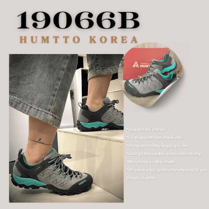 Giày Leo núi da lộn Humtto 19066B-2 dành cho nữ