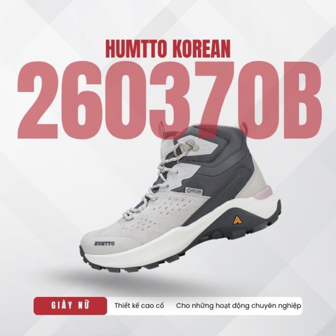 Giày da cao cổ leo núi nữ Humtto 260370B